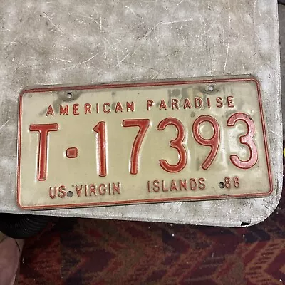 1988 US Virgin Islands Tag License Plate American Paradise T-17393 • $15