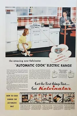 1947 Kelvinator Electric Range Vintage Ad Set It And Forget It • $14.95