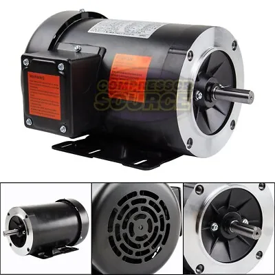 1 HP Electric Motor 3 Phase 56C Frame 1800 RPM TEFC 208 230 / 460 Volt New • $259.99