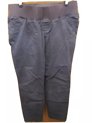 Womens Old Navy Maternity Navy Blue Capri Pants Size 8 Inseam 26 Waist Flat 18  • $14.10