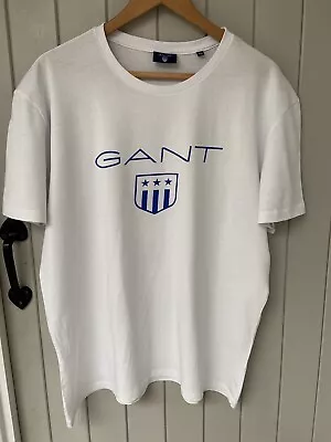 Men’s White Gant Cotton T Shirt Size XXL • £6