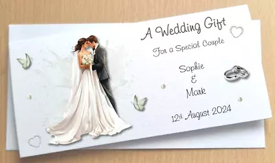 Handmade Personalised Wedding Day Money Gift Wallet • £3.85