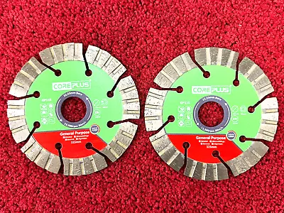 2xGenuine Core Plus General Purpose Diamond Blade 115mm Seg 12mm Concrete Tiles • £18.86