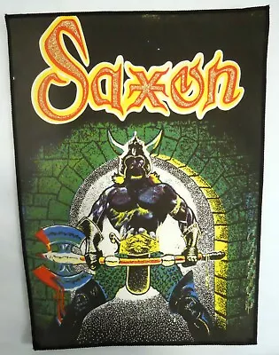 SAXON Back Patch - Crusader  -Viking Axe- Heavy Metal Thunder - VINTAGE But NEW • $250