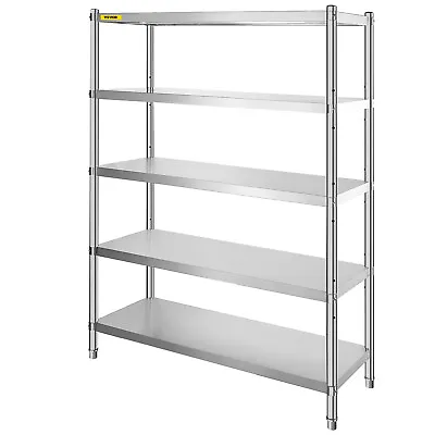 5-Tier Kitchen Shelves Shelf Rack Stainless Steel Shelving Organizer 47.5x18 In • $141.35