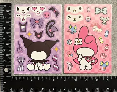 Lot Of 2 Sheets Sanrio Kuromi My Melody Paper Doll Stickers • $3