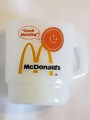 McDonald's  Good Morning  Vintage Coffee Mug Cup Anchor Hocking Fire King 3.5  • $20.89