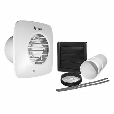 Xpelair DX100TS Simply Silent 4  Square Extractor Fan White With Timer • £24.99