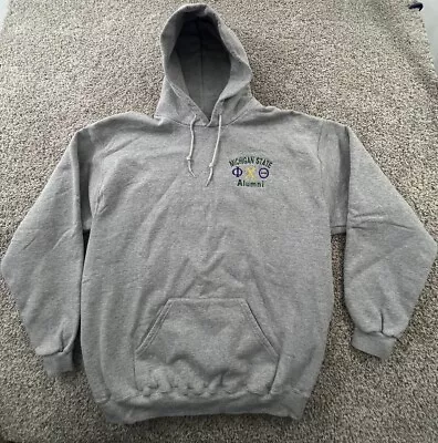 Vintage Lee Michigan State MSU Spartans Hoodie Size XL Gray • $41.92