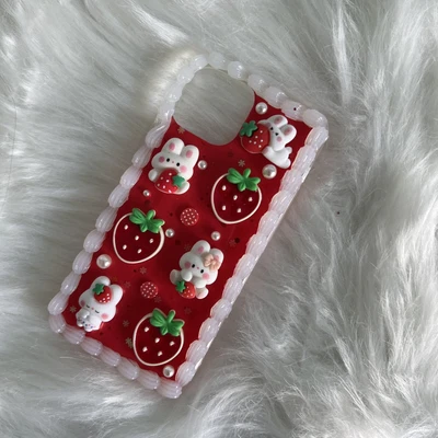 $49 • Buy Chinese New Year Design Cute Bunny  Cute Decoden Diy Phone Case Handmade Cover