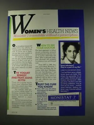 1991 Monistat 7 Cream Ad - Women's Health News • $19.99