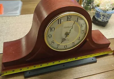 Vintage Waltham 31 Day Chime Wood Mantle Clock - Walnut • $24.99