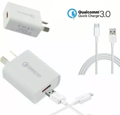 Qualcomm 3.0 Certified FAST Wall Charger For Galaxy S21 S20 S10/9/8/7/6 Note9 8 • $19.99