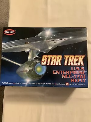 Polar Lights Star Trek USS Enterprise NCC-1701 Refit Model Kit 1:1000 (Open) • $35