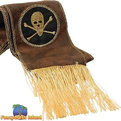 £7.89 • Buy Forum Pirate Buccaneer Sash Brown Distressed Adults Fancy Dress