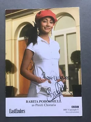 Babita Pohoomull Autograph Signed Photograph / Preeti Choraria EastEnders Star • £5