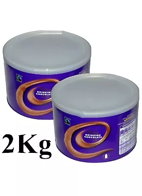 2 Kg Cadbury Hot Chocolate Large Tub Of Drinking Chocolate 1kg X 2 Free P&P • £19.99