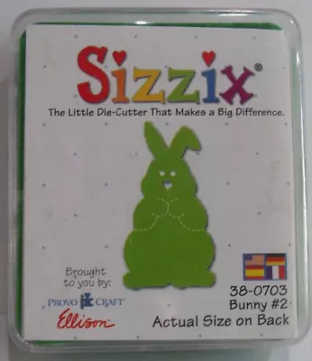 Sizzix Ellison Green Die Cut Easter Rabbit BUNNY#2 - 38-0703 • $7.99