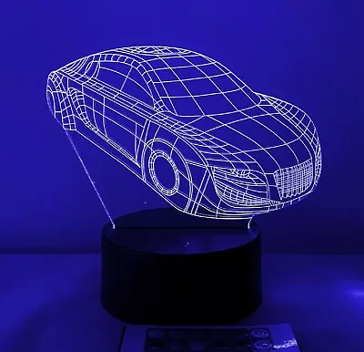 Race Car  LED Illusion Night Lamp Multi-function Remote And Free Shipping • $26.95