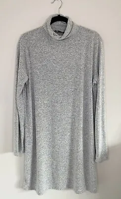 $19.95 • Buy Zara Womens Size Large Gray Long Sleeve Midi Turtleneck Sweater Dress