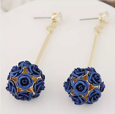 MARNI H&M  Blue  Flower  Earrings • $17.99