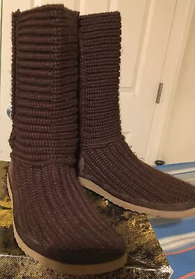 Brown Crochet Womans Uggs-size 6 Woven • $25