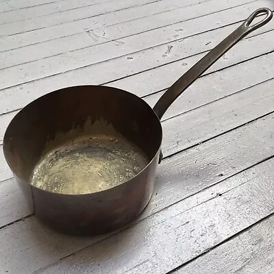 VTG French Copper Pot Sauce Pan Large Long Handle Cooking 8” • $337.22