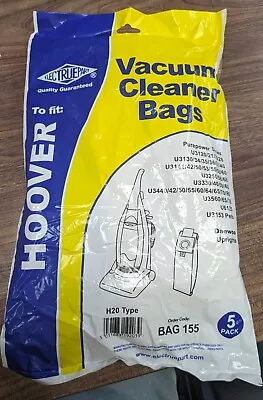 Hoover Purepower H20 Vacuum Cleaner Double Layer Mico Filtration 5 Pack Of Bags • £9.95