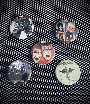 Motley Crue “The First 5” Album Covers 1.5” Pin Back Buttons • $12