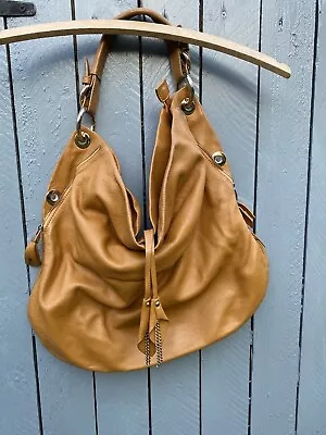 SMITH & CANOVA MUSTARD YELLOW LEATHER TOTE BAG With Detachable Shoulder Strap • £25