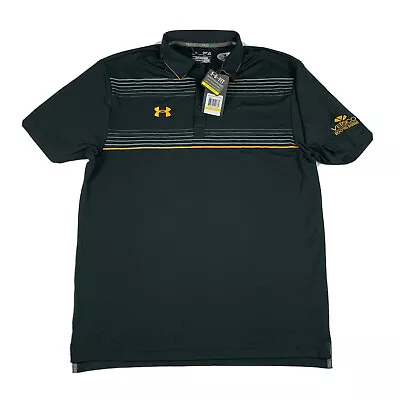 Under Armour Heat Gear Loose Protect This House Polo Men's Size M Black Yellow • $10