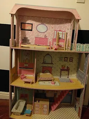 Chad Valley Mansion Dolls House And Furniture Play House • £50