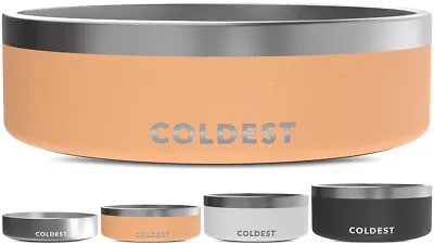 Coldest 42oz Dog Bowl - Stainless Steel Non Slip Dog Bowls Cats Pet Feeding • $32.99