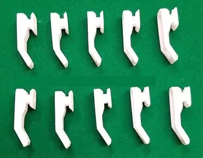 20 CURTAIN TRACK GLIDERS  Integra Regular Double Duty Plain Slides Runners Hooks • £4.84