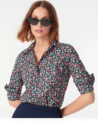 NWT~ J CREW Slim Perfect Shirt In Liberty Sarah Floral~ 0 • $50.52