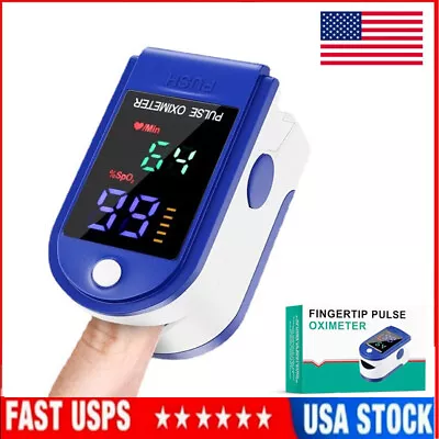 Finger Pulse Oximeter Blood Oxygen Saturation SpO2 Heart Rate O2 Monitor NEW • $4.99