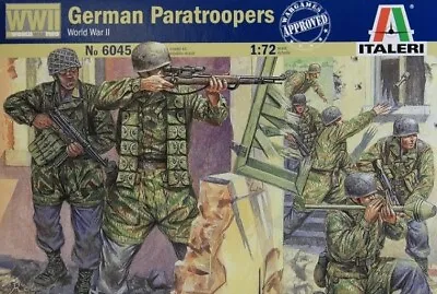 Italeri 6045 1/72 Scale Military Figures Model Kit WWII German Paratroopers • $8.90