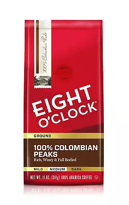 Eight O'Clock Ground Coffee 100% Colombian Peaks 11 Ounce • $22.48