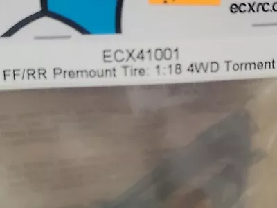 ECX ECX41001 FF/RR Premount Tires (2): 1:18 4WD Torment • $20