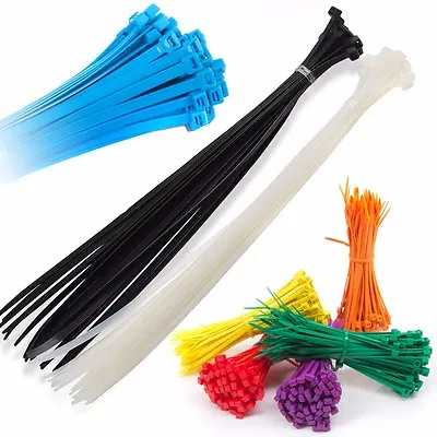 CABLE TIES Assorted Colours Zip Long Short  Thick Thin Wire Tidy Nylon Plastic • £3.81