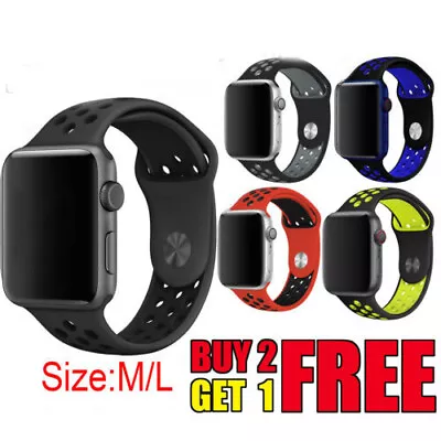 $9.99 • Buy Sport Silicone Band IWatch Strap For Apple Watch Ultra 8 1-7 40/41/42/44/45/49mm