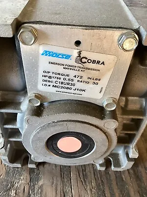 Morse Cobra Worm C18ur30 Gearbox 30:1 Ratio 472 In Lbs O/p Torque 1750 Hp • $650