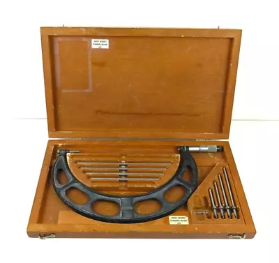 Starrett 224M 150-300mm Outside Micrometer Set W/ Standards & Case (Incomplete) • $129.99