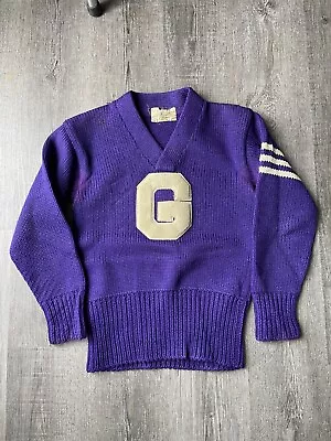 Vintage LETTER G - College Varsity Sweater Letterman - MENS SIZE MEDIUM • $40