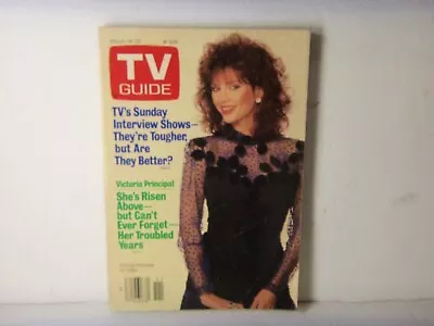 Vintage Tv Guide  Magazine March 14 - 20 1987 Victoria Principal Of Dallas • $9.95