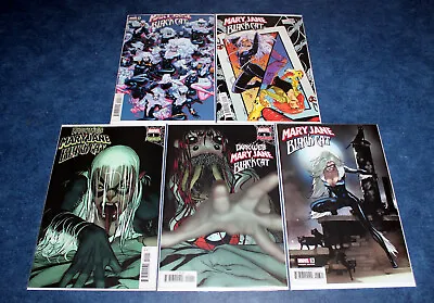 MARY JANE BLACK CAT #1 2 3 4 5 Variant Set MARVEL 2022 ADAM HUGHES JACKPOT NM • $19.95