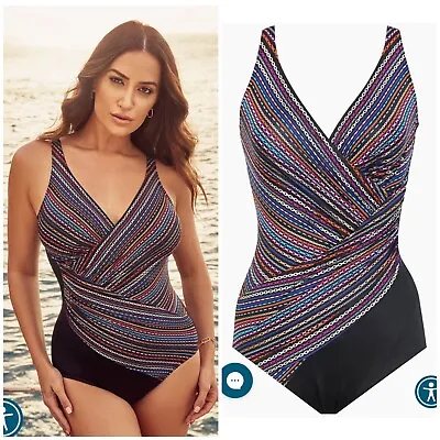 NWT MIRACLESUIT Shimmer Links Oceanus Multi One-Piece $188 US 18 • $115