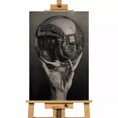 £17.99 • Buy M.C Escher Hand With Reflecting Sphere  Canvas Wall Art Picture  Ready To Hang