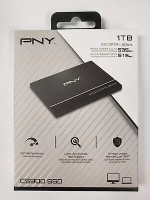 PNY CS900 1TB 2.5  SATA Internal SSD (SSD7CS900-1TB-RB) - Factory Sealed • $64.99