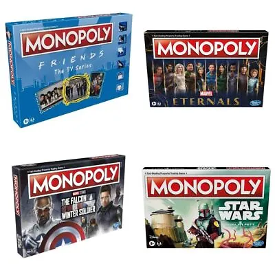 Monopoly Board Game |Friends Series Marvel Eternals Winter Soldier & Star Wars • £14.95